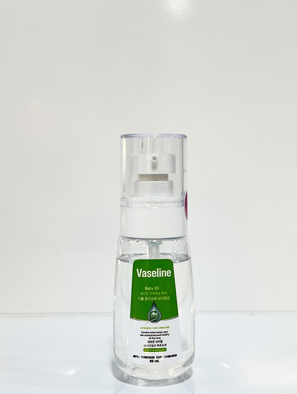 Vaseline baby oil
